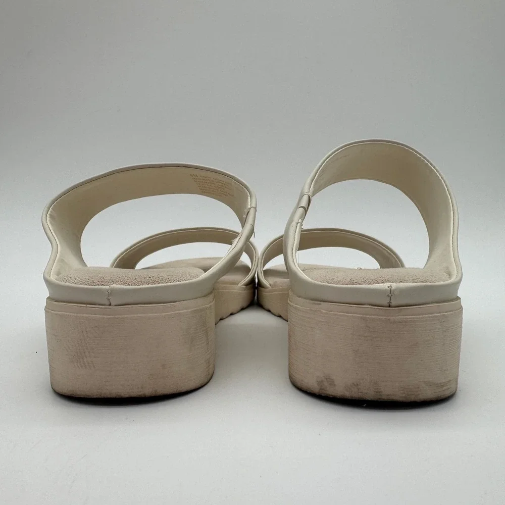 Kensie‎ Endy Comfort Beige Double Strap Slide Sandals Women's Size 8